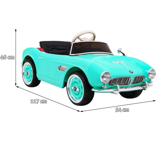 Дитяча акумуляторна машинка BMW 507 Retro Зелена Дитяча акумуляторна машинка BMW 507 Retro Зелена