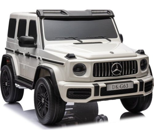 Дитяча акумуляторна машинка Mercedes Benz G63 AMG XXL Біла Дитяча акумуляторна машинка Mercedes Benz G63 AMG XXL Біла