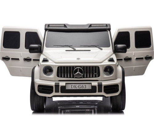 Дитяча акумуляторна машинка Mercedes Benz G63 AMG XXL Біла Дитяча акумуляторна машинка Mercedes Benz G63 AMG XXL Біла