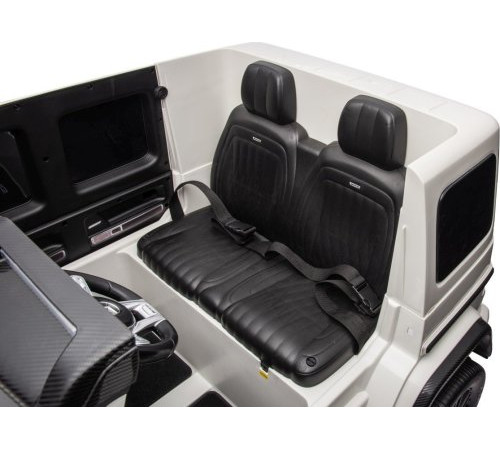 Дитяча акумуляторна машинка Mercedes Benz G63 AMG XXL Біла Дитяча акумуляторна машинка Mercedes Benz G63 AMG XXL Біла