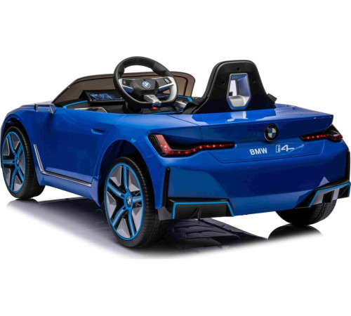 Дитяча акумуляторна машинка BMW i4 Синя Дитяча акумуляторна машинка BMW i4 Синя
