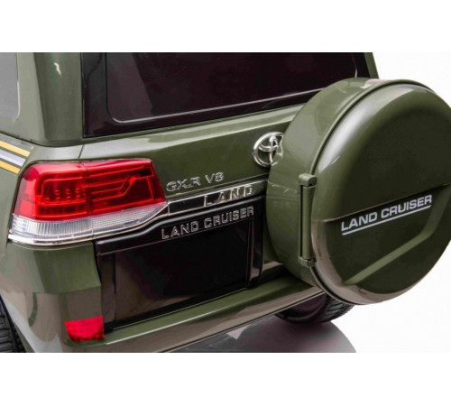 Дитяча акумуляторна машинка Toyota Land Cruiser Зелена
