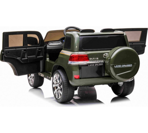 Дитяча акумуляторна машинка Toyota Land Cruiser Зелена