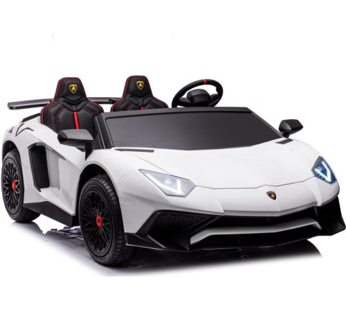 Дитяча акумуляторна машинка Lamborghini Aventador SV Біла Дитяча акумуляторна машинка Lamborghini Aventador SV Біла