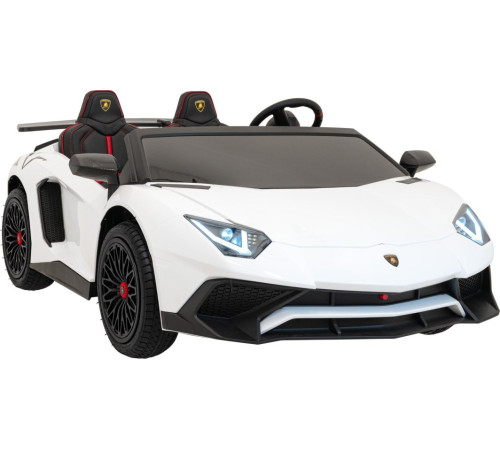 Дитяча акумуляторна машинка Lamborghini Aventador SV Біла Дитяча акумуляторна машинка Lamborghini Aventador SV Біла