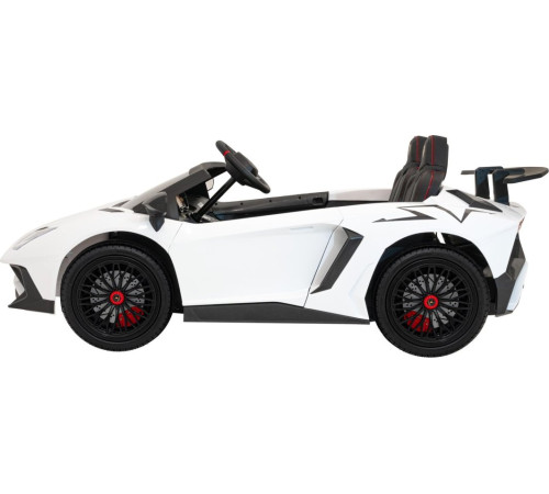 Дитяча акумуляторна машинка Lamborghini Aventador SV Біла Дитяча акумуляторна машинка Lamborghini Aventador SV Біла