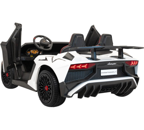 Дитяча акумуляторна машинка Lamborghini Aventador SV Біла Дитяча акумуляторна машинка Lamborghini Aventador SV Біла