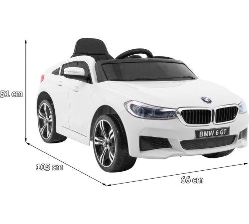Дитяча акумуляторна машинка BMW 6 GT Біла