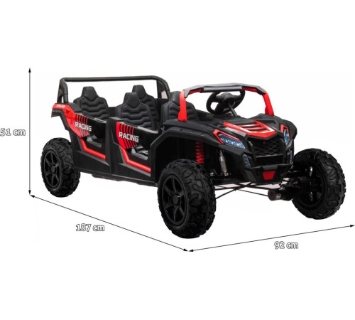 Дитяча акумуляторна машинка Баггі ATV RACING UTV2000 з літій-іонним акумулятором, червона Дитяча акумуляторна машинка Баггі ATV RACING UTV2000 з літій-іонним акумулятором, червона