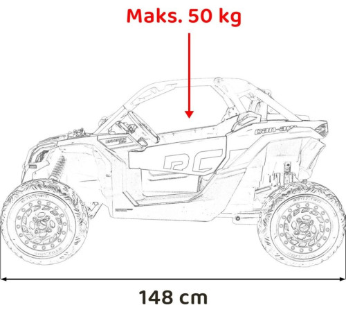 Дитяча акумуляторна машинка Баггі Maverick Turbo RR Green