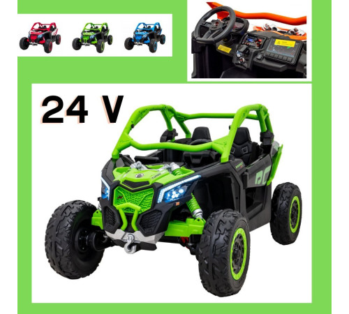 Дитяча акумуляторна машинка Баггі Maverick Turbo RR Green