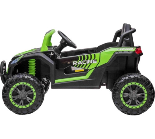 Дитяча акумуляторна машинка Баггі UTV 2000M Racing, зелена Дитяча акумуляторна машинка Баггі UTV 2000M Racing, зелена