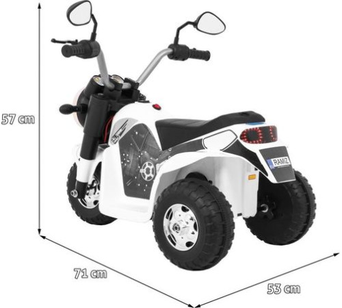 Дитячий акумуляторний мотоцикл RAMIZ MiniBike білий Дитячий акумуляторний мотоцикл RAMIZ MiniBike білий