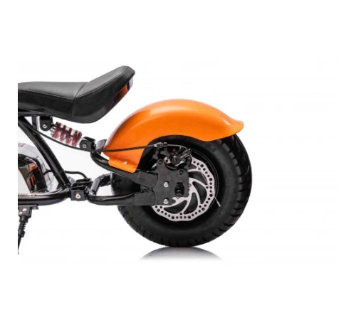 Дитячий акумуляторний мотоцикл Chopper Warrior Помаранчевий