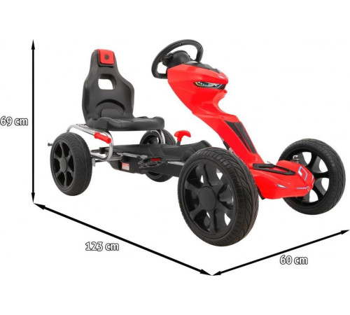 Дитячий педальний картинг Grand Ride 3+ Червоний Дитячий педальний картинг Grand Ride 3+ Червоний
