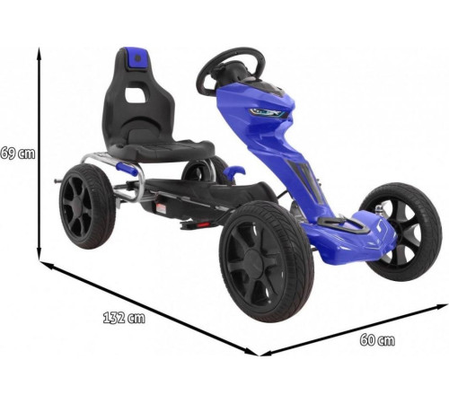 Дитячий педальний картинг Grand Ride 3+Синій Дитячий педальний картинг Grand Ride 3+Синій