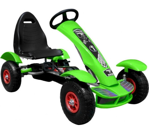 Дитячий педальний картинг Racing XL 3+ Зелений Дитячий педальний картинг Racing XL 3+ Зелений
