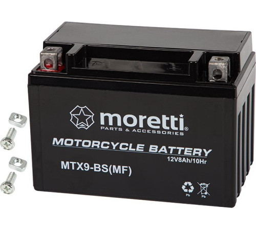 Гелевий акумулятор для мотоцикла Blow 12v 8ah mtx9-bs moretti