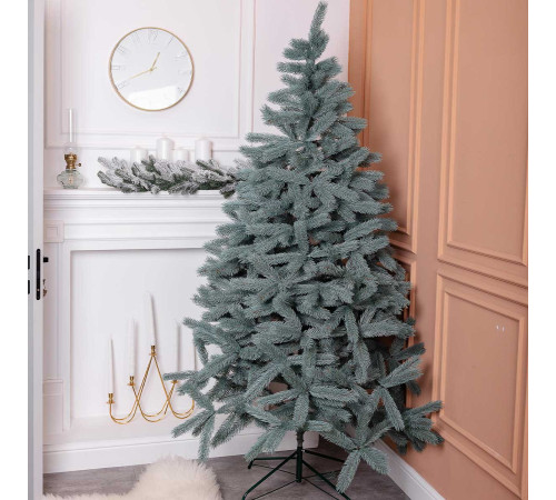 Штучна ялинка Косівська, лита V8 блакитна, 2,1 м