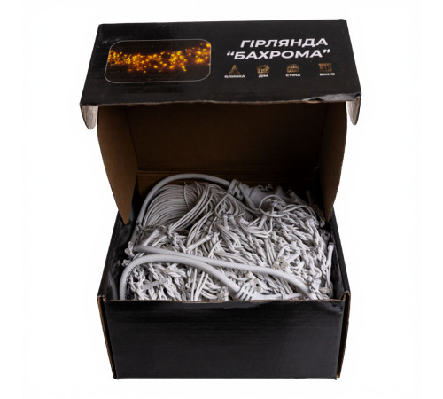 Гірлянда вулична Бахрома 405 LED, 25 м, від мережі, білий кабель, мультиколор