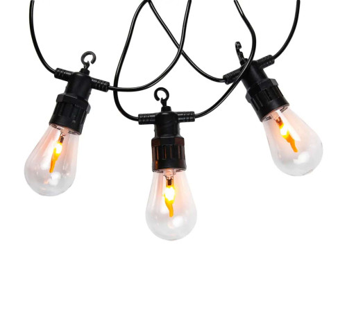 Ретро-гірлянда вулична 10 LED, 5 м, від мережі, імітація вогню