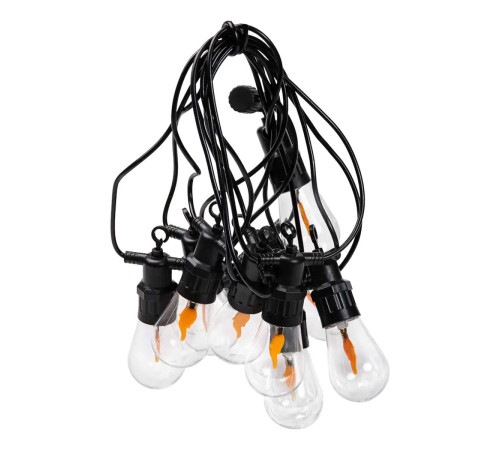 Ретро-гірлянда вулична 10 LED, 5 м, від мережі, імітація вогню