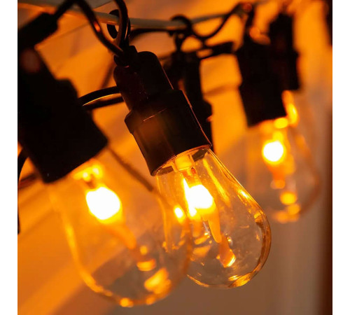 Ретро-гірлянда вулична 10 LED, 5 м, від мережі, імітація вогню