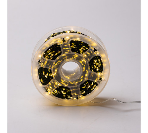Гірлянда Роса нитка 2000 LED,200 м, з пультом, від мережі, жовтий