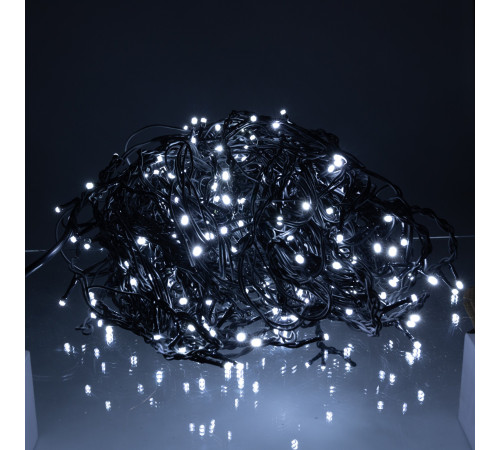 Гірлянда вулична Бахрома 405 LED, 25 м, від мережі, чорний кабель, білий