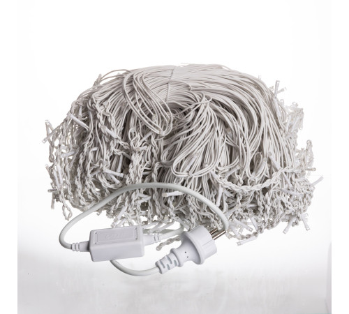 Гірлянда вулична Бахрома 840 LED, 50 м, від мережі, білий кабель, білий