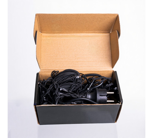 Гірлянда вулична Бахрома 105 LED, 6 м, від мережі, чорний кабель, синій