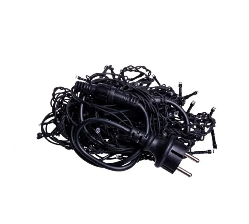 Гірлянда вулична Бахрома 105 LED, 6 м, від мережі, чорний кабель, мультиколор