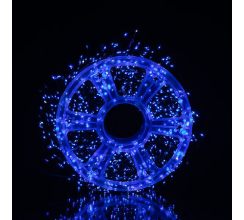 Гірлянда-нитка Роса Хвойна лапа 3000 LED, 100 м, від мережі, зелений кабель, синій