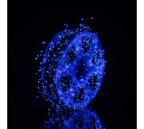 Гірлянда-нитка Роса Хвойна лапа 3000 LED, 100 м, від мережі, зелений кабель, синій