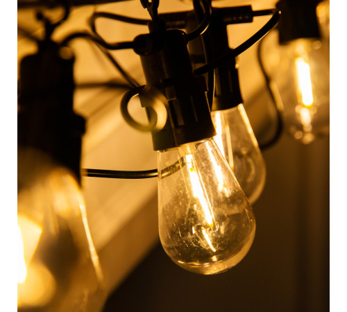 Ретро-гірлянда вулична 10 LED, 5 м, теплий білий