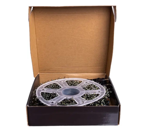 Гірлянда-нитка Роса Хвойна лапа 3000 LED, 100 м, від мережі, зелений кабель, мультиколор