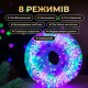Гірлянда-нитка Роса Хвойна лапа 1500 LED, 50 м, від мережі, білий кабель, мультиколор