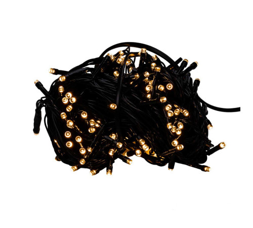 Гірлянда Нитка 300 LED, 14 м, чорний кабель, жовтий