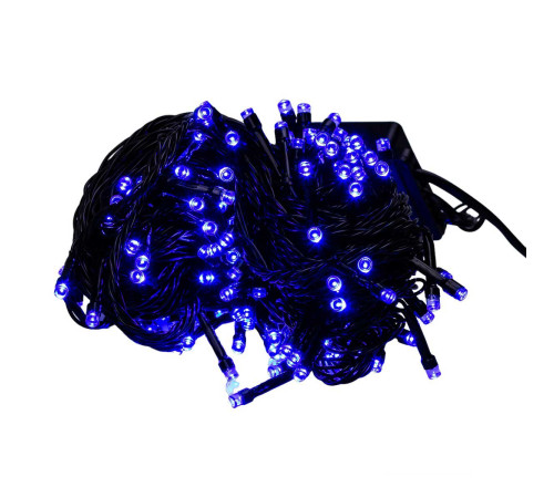 Гірлянда Нитка 300 LED, д 14 м, чорний кабель, синій Гірлянда Нитка 300 LED, д 14 м, чорний кабель, синій