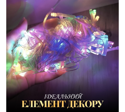 Гірлянда Нитка 300 LED, 16 м, прозорий кабель, мультиколор Гірлянда Нитка 300 LED, 16 м, прозорий кабель, мультиколор