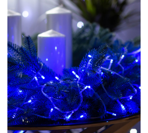 Гірлянда Нитка 300 LED, 16 м, прозорий кабель, синій Гірлянда Нитка 300 LED, 16 м, прозорий кабель, синій