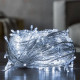 Гірлянда-нитка 180 LED, 18 м, від мережі, прозорий кабель, білий