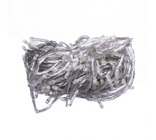 Гірлянда-нитка 180 LED, 18 м, від мережі, прозорий кабель, білий