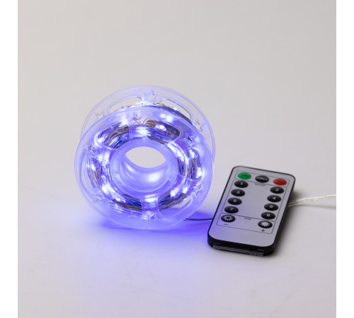Гірлянда Роса нитка 500 LED, 50 м, з пультом, від мережі, білий