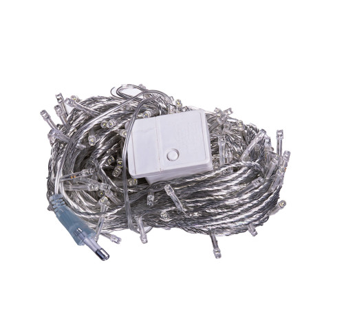 Гірлянда-нитка 220 LED, 22 м, від мережі, прозорий кабель, білий