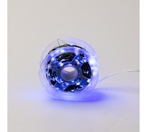Гірлянда Роса нитка 500 LED, 50 м, з пультом, від мережі, зелена оболонка, синій Гірлянда Роса нитка 500 LED, 50 м, з пультом, від мережі, зелена оболонка, синій