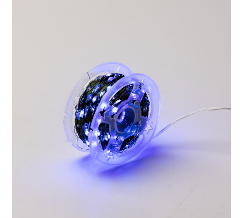 Гірлянда Роса нитка 500 LED, 50 м, з пультом, від мережі, зелена оболонка, синій Гірлянда Роса нитка 500 LED, 50 м, з пультом, від мережі, зелена оболонка, синій