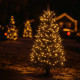Гірлянда-нитка вулична Різдвяна фея 300 LED, 30 м, від мережі, білий кабель, жовтий