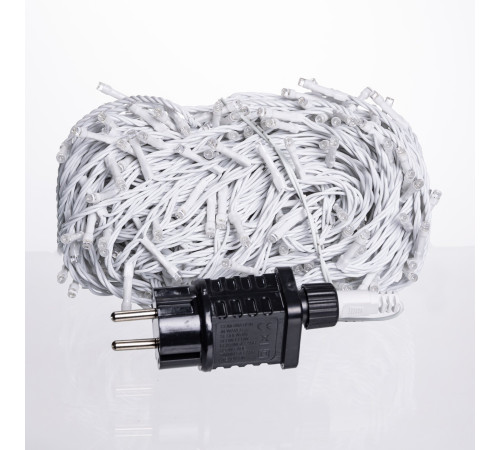 Гірлянда-нитка вулична Різдвяна фея 300 LED, 30 м, від мережі, білий кабель, синій