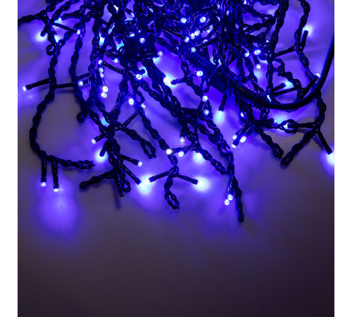 Гірлянда вулична Бахрома 200 LED, 12 м, чорний кабель, синій Гірлянда вулична Бахрома 200 LED, 12 м, чорний кабель, синій